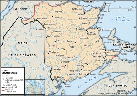 New Brunswick (Canada): Province, Major Cities & Towns.